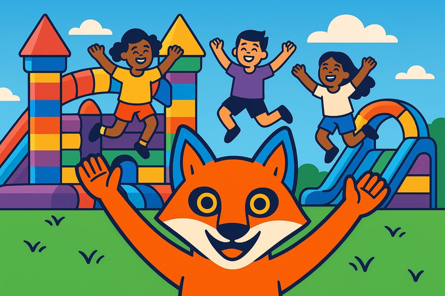 Giant inflatables & games at Forbesy Camps